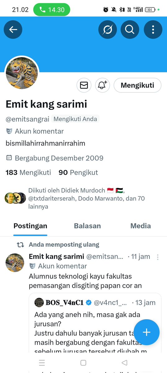 v4nc1_b0zz's tweet image. Silahkan follow akun ini

👉 @emitsangrai 

Thanks 🤝😇
