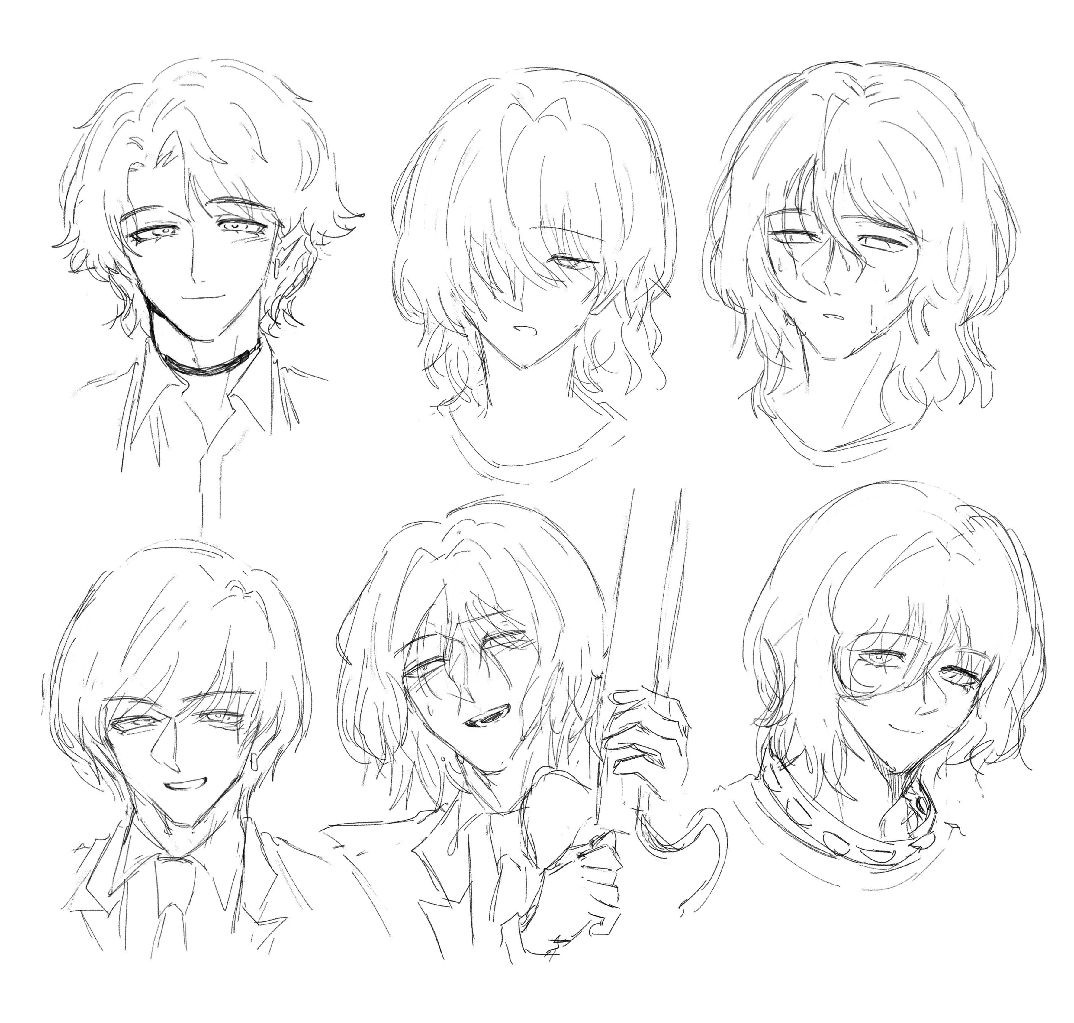 スケッチ　人物 20240913 🤩先週の中野ファッションクロッキーで描いた @n___g