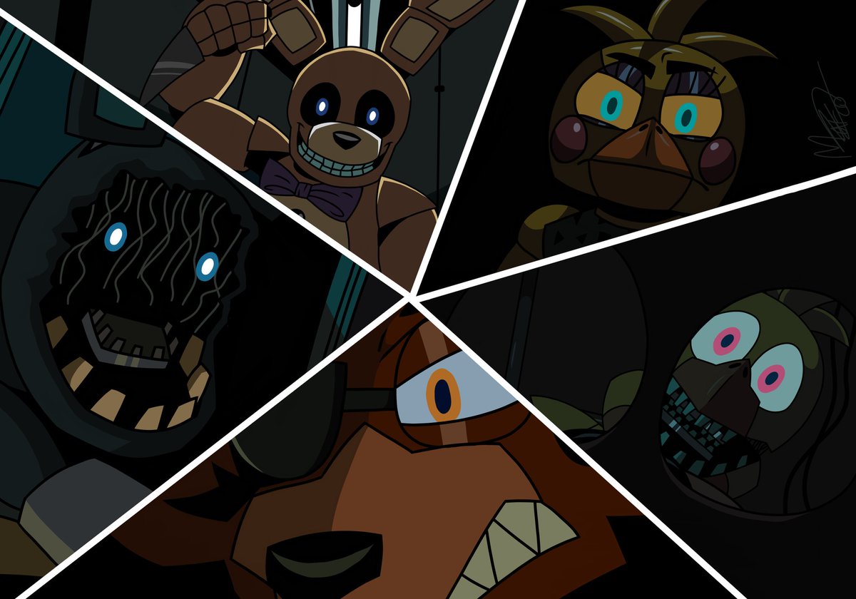 _MarcoBP_'s tweet image. Some scenes from the FNaF 2 Movie trailer in my style.
#FNaF #FNaFfanart