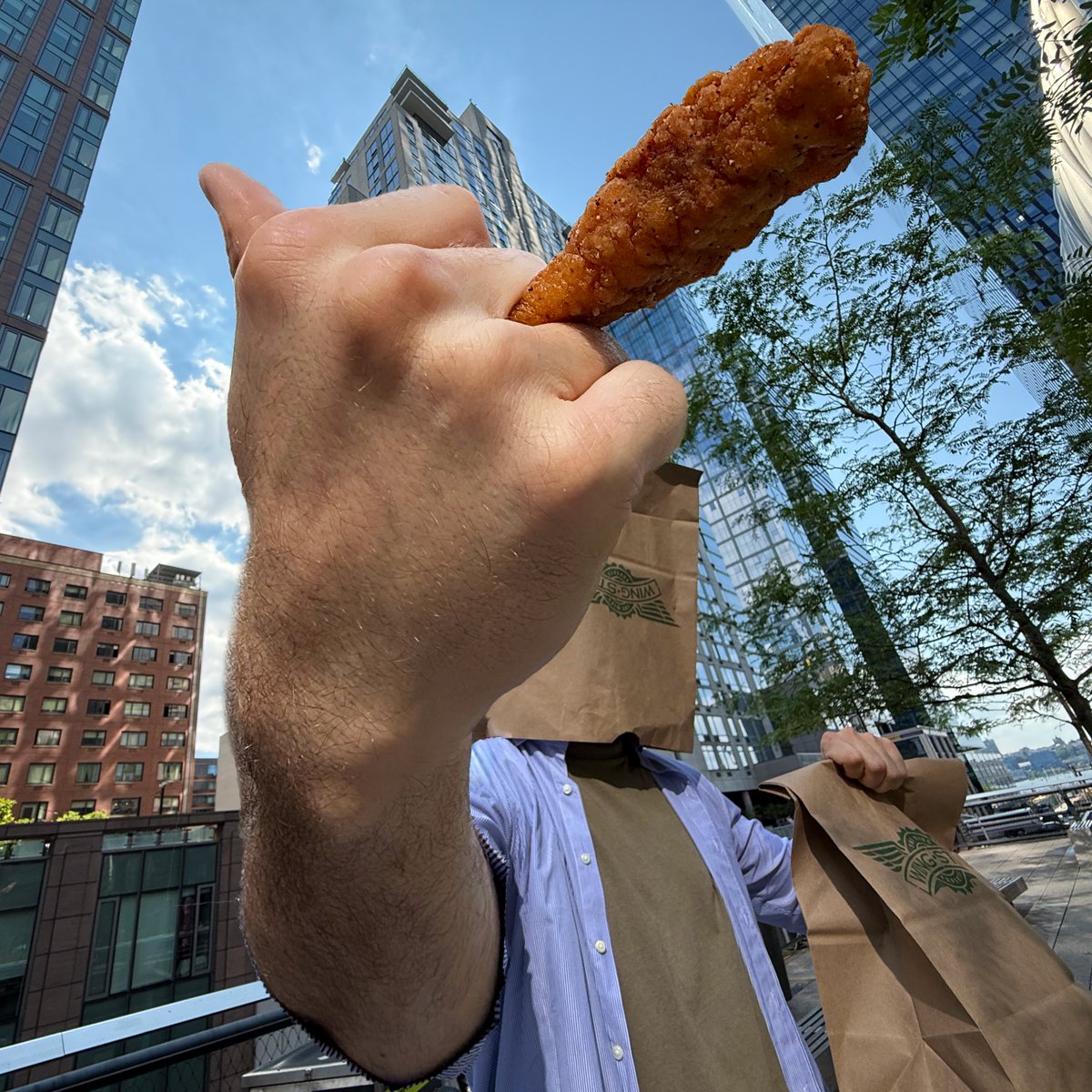 wingstop's tweet image. we’ve got a national chicken “finger” for ya