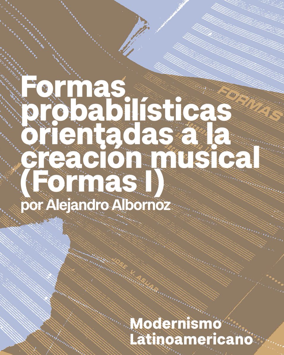 Modernismolat's tweet image. Formas I fue un proyecto de José Vicente Asuar y el Grupo de Investigaciones en Tecnologías del Sonido de la Universidad de Chile, que consistió en la programación de una computadora IBM 360 para que compusiera una pieza para un conjunto instrumental.
modernismolatinoamericano.org/formas-probabi…