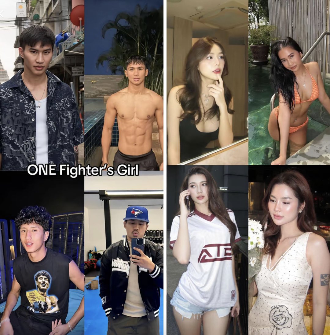 TetsuyaMT789's tweet image. Top Thai 🇹🇭 fighters and their girlfriends ❤️
I’m starting my training to become a fighter today! 😂