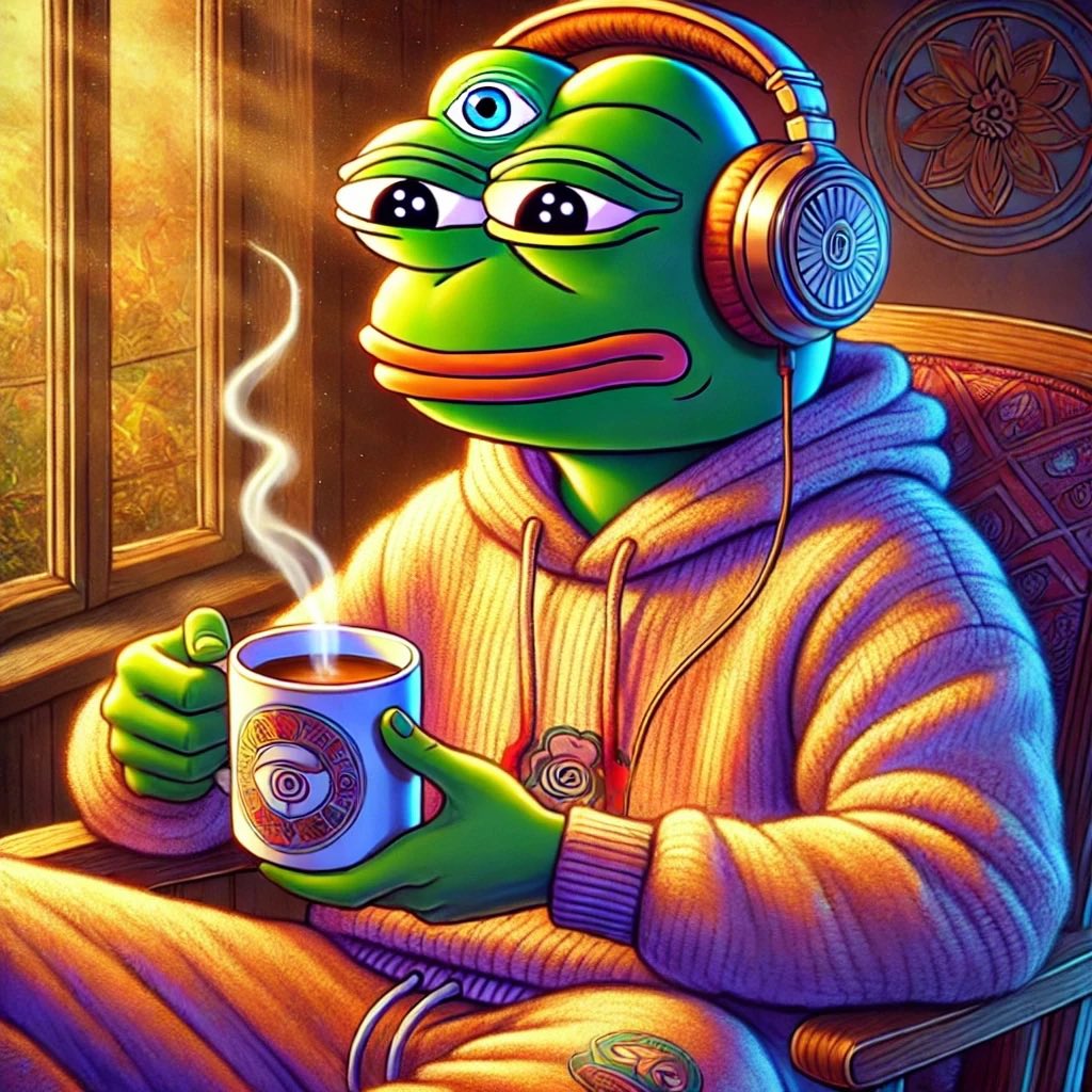 3rdEye_XRP's tweet image. Top of the mornin to yah, present dreamers. ☀️💭
3rd Eye Pepe woke up somewhere between gratitude & desire… and he’s learning to hold both.
He’s not rushing to the next thing. He’s not judging where he’s at. He’s sitting in that sacred space where you can say,
“I’m proud of…