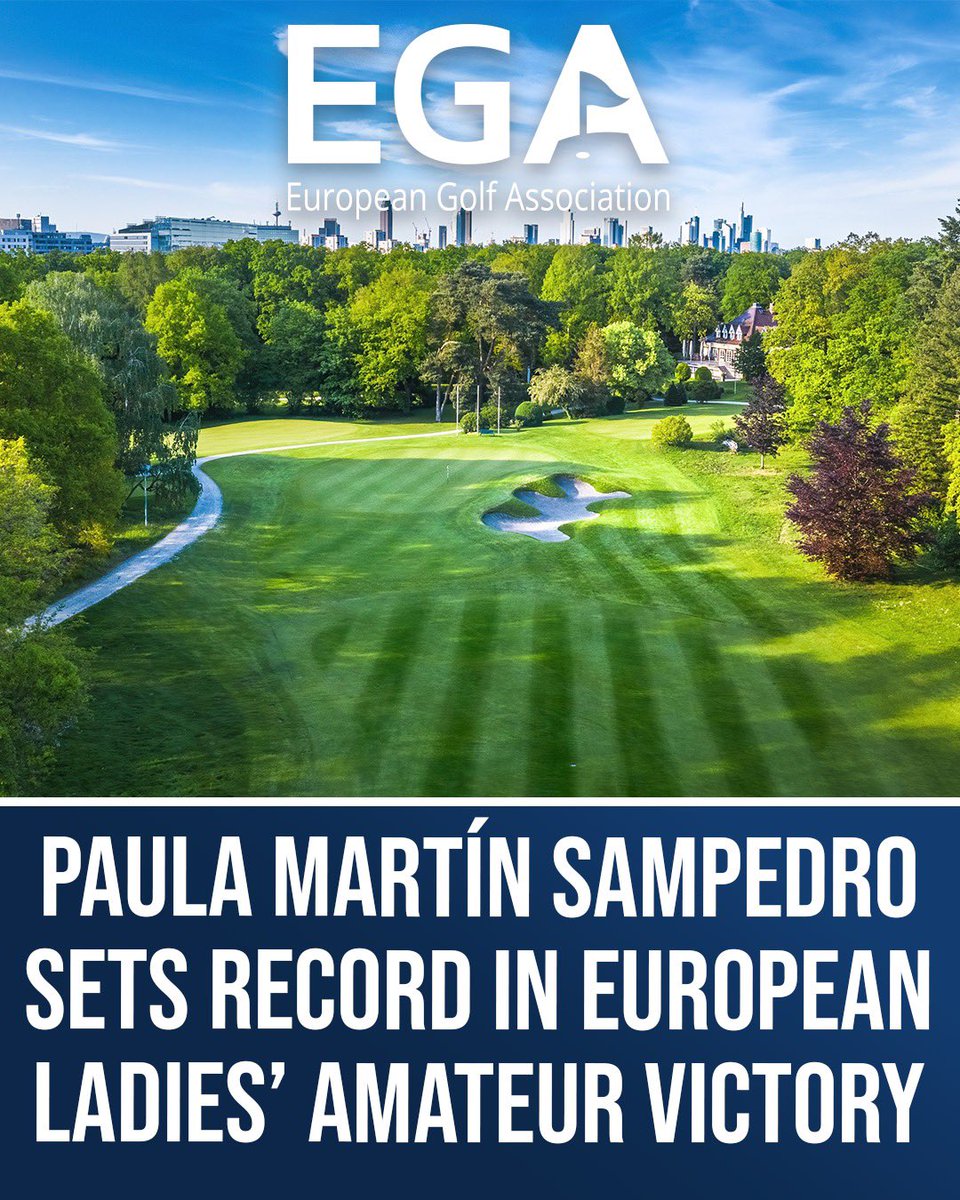 CGN_Plus's tweet image. Paula Martín Sampedro Sets Record in European Ladies’ Amateur Victory
@EGA_golf @StanfordWGolf
Paula Martín Sampedro of Spain captured the 2025 European Ladies’ Amateur Championship at Frankfurter Golf Club in Germany with a wire-to-wire performance that set a new tournament…