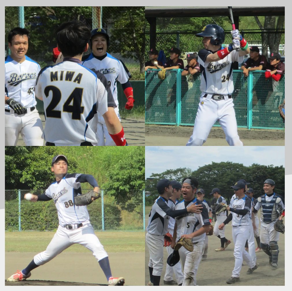【速報】
東北ボローズ河北杯5回戦を3-1で制し決勝進出！10連勝！
打線は森選手の先制２ラン、三輪選手の適時打で３点を先制後、木村、野本、針塚の炎の投手リレーで2点を守り切った。

来週負けられない決勝になります。熱い御声援宜しくお願いします！
来週はいよいよ応援の聖地岩沼で応援団が降臨！