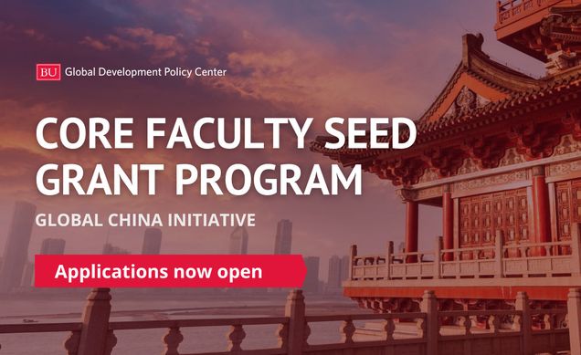 GDP_Center's tweet image. 馃毃 LAST CALL!
The Global China Initiative is accepting applications for its @BU_Tweets Core Faculty Seed Grant Program for scholarship centered around China's overseas economic activities and engagement.
Learn more about the program + apply by July 31: gdpcenter.org/46Zzsbe