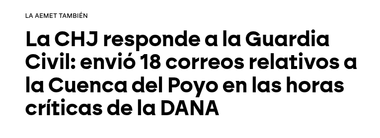 fernandoorasio's tweet image. ¡Uhhhh, esto se anima y de qué manera!
¿Acaso la Guardia Civil pasó por alto los DIEZ Y OCHO CORREOS REMITIDOS POR LA CONFEDERACIÓN DEL JÚCAR sobre la situación del barranco del POYO???
También pasó por alto una exculpación favorable a Begoña Gómez.