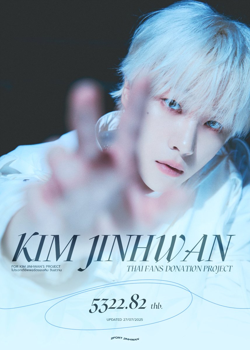 2FOR7_JINHWAN's tweet image. 𝐊𝐈𝐌 𝐉𝐈𝐍𝐇𝐖𝐀𝐍 𝐒𝐎𝐋𝐎✨
+#JAY_207 DONATION DRIVE+
🍊#เงินออมของจินฮวาน
📍อัพเดทยอดเงิน 27.07.2025
ㅡ5,322.82฿
มาร่วมโดเนทในนามไอคอนิกไทยเพื่อซัพพอร์ตกิจกรรมของจินฮวาน ทั้งอัลบัมและแฟนมีตในไทย
🔗forms.gle/Th9oJ75EWPAe86…
#김진환 #진환 #ジナン #JAY #JINHWAN #iKON #아이콘