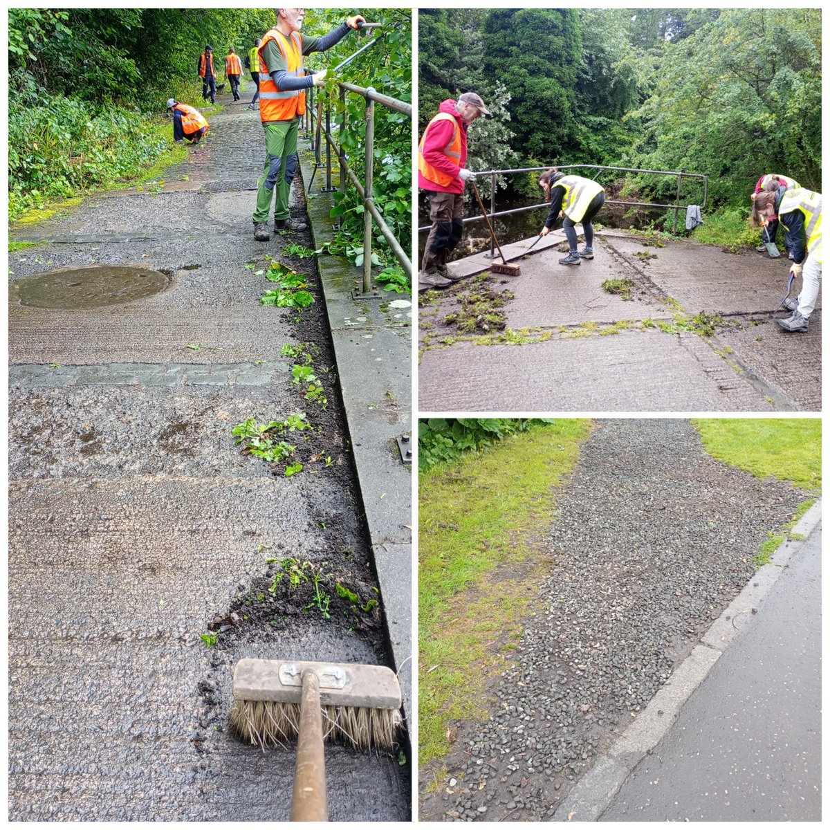 WOLCT's tweet image. As the morning rain cleared, our weekend volunteers were out giving St Marks and Redbraes some attention. We dug out the relentless grass amongst the Redbraes cobbles, cutback vegetation, did some path resurfacing, and attacked two large stands of Himalayan Balsam. Thanks folks!
