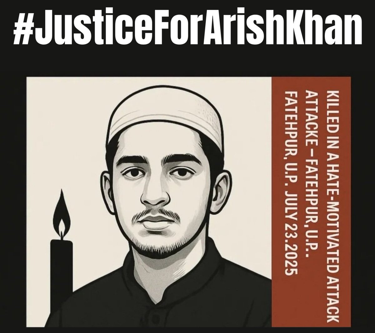 इस बच्चे का बेरहमी से कत्ल कर दिया गया। आरिश खान के कातिलों को सख्त से सख्त सज़ा मिलनी चाहिए। सब एक साथ मिल कर आरिश‌ के लिए इंसाफ़ की मांग करते हैं।
#JusticeForArishKhan