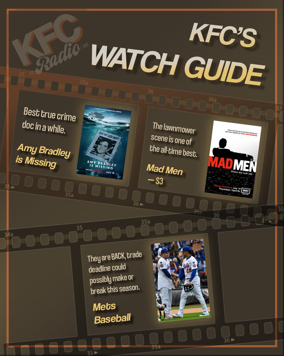 KFCradio's tweet image. UPDATED: Weekly Watch Guide. Let us know what the guys should add to their lists