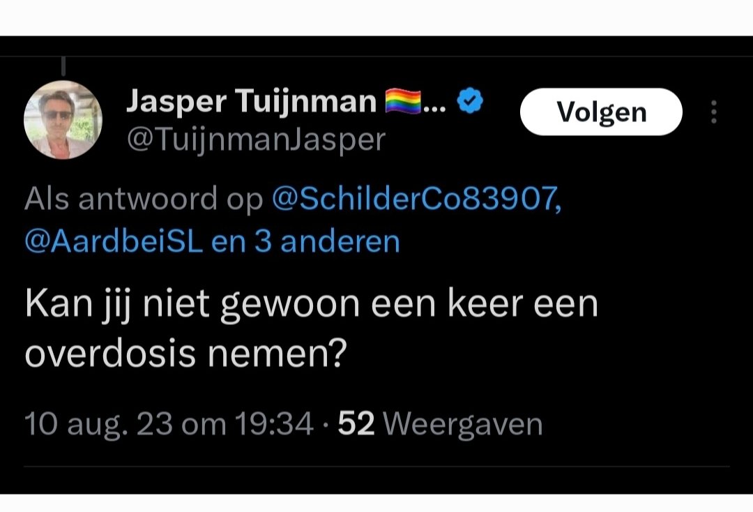 soofprano's tweet image. Jasper Tuijnman wat ben jij toch een achterlijkviesvuilstukstront 🤮
En dement ook nog blijkbaar. Het is niet bij te houden hoe vaak jij moord en zelfm00rd hebt aangemoedigd en er grappen over hebt gemaakt. Je geeft geen fck om die tante joh en het ligt ook niet gevoelig voor jou