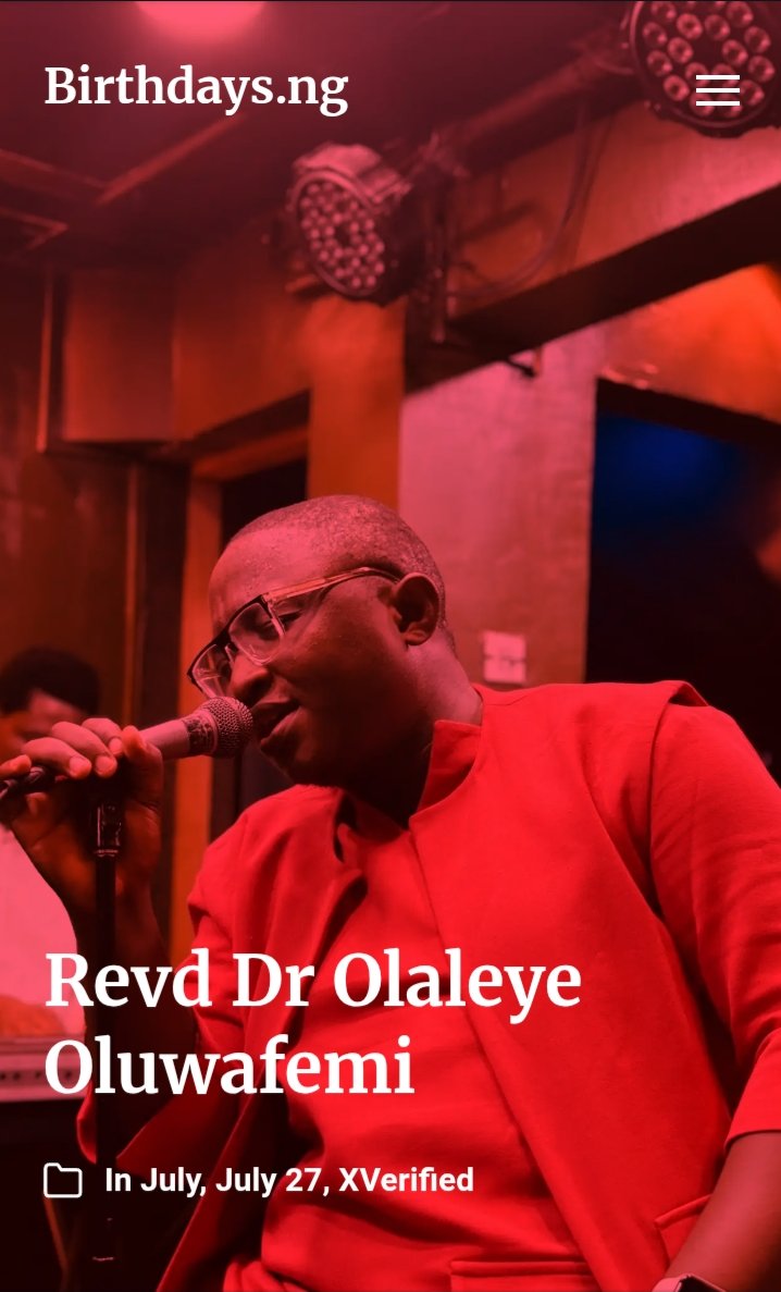 Birthdaysng's tweet image. Your birthday page birthdays.ng/revd-dr-olaley… @pfemiolaleye
Gift of praise and of thanksgiving will never end in your life Sir. Happy wonderful birthday to you Sir.