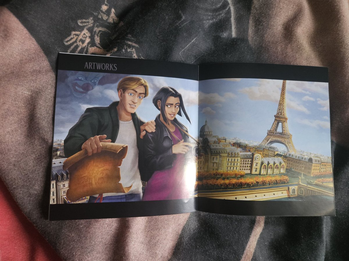 Jinrofection's tweet image. Réception du jeu Point'n Click de mon enfance du 1er volet Les Chevaliers De Baphomet!
Y'a même un petit manuel dedans, que demander de mieux 😌