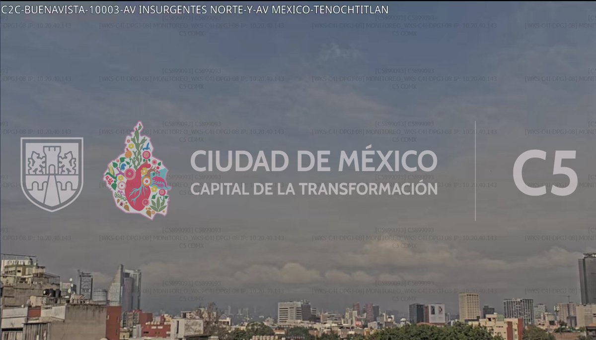C5_CDMX's tweet image. #FelizDomingo 🙂 Hoy te saludamos con esta 📸 postal del C2 Centro.
🌤️ Se prevé ambiente cálido con cielo medio nublado y aumento de nublados así como lluvias. ☔️
La temperatura al momento es de 🌡️ 15°C y la máxima será de 🌡️ 23°C.
#ClimaC5
#C5OjosDeLaCDMX
📹#C5conConfianza…