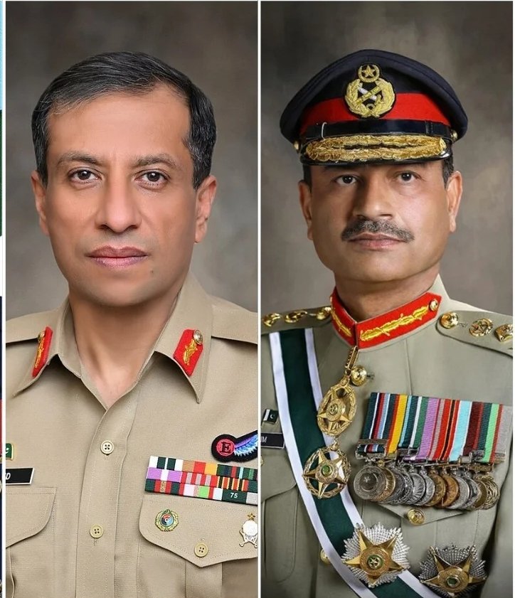 اللہ تعالٰی ہمارےپیارےوطن پاکستان کے فیلڈ مارشل حافظ سید عاصم منیر شاہ صاحب اور ڈی جی آئی ایس پی آر احمد شریف صاحب کو ہمیشہ اپنی حفظ و امان میں  رکھیں جن کی دور رس پالیسیوں کے ثمرات  نظر آنا شروع ہو چکیں ہیں اور پاکستان کا نام دنیا بھر میں عزت و احترام سے لیا  جا رہا ہے 
 آمین
