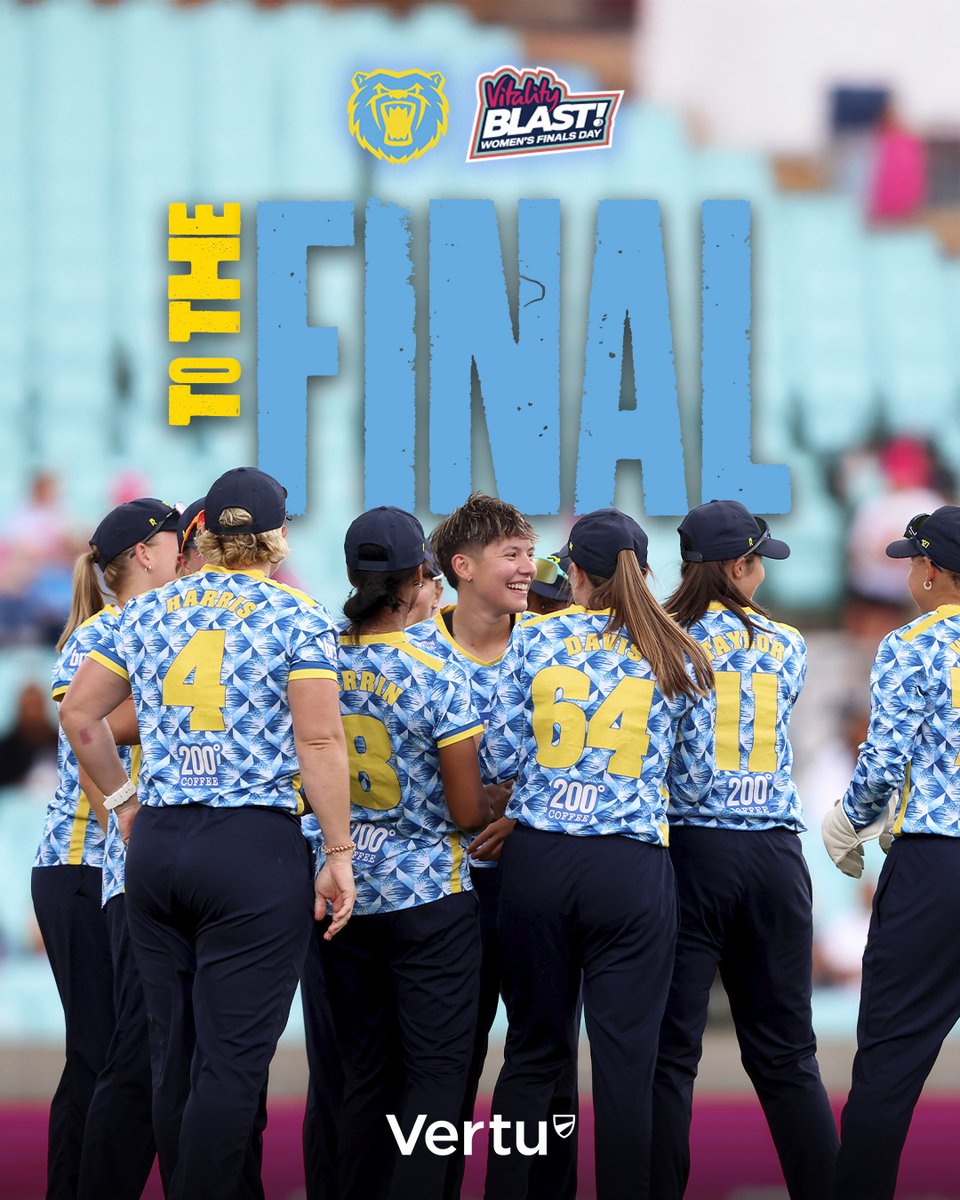 Bears 🏏 (@warwickshireccc) on Twitter photo WE'RE IN THE FINAL!
🐻 #YouBears | #FinalsDay WE'RE IN THE FINAL!
🐻 #YouBears | #FinalsDay