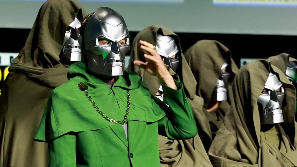 MarvelsContent's tweet image. It has been 1 year since Robert Downey Jr. was announced as Dr. Doom