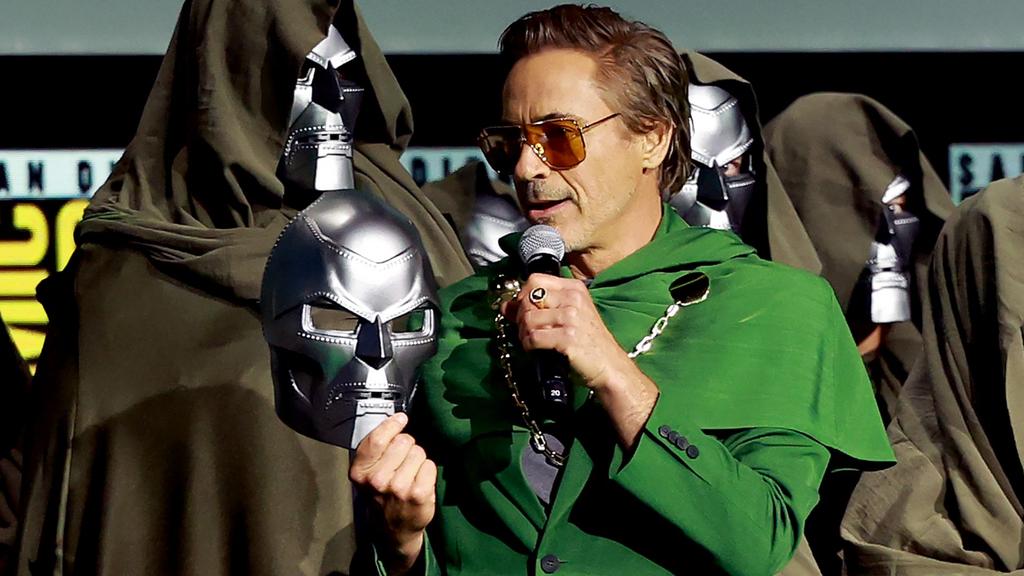 MarvelsContent's tweet image. It has been 1 year since Robert Downey Jr. was announced as Dr. Doom
