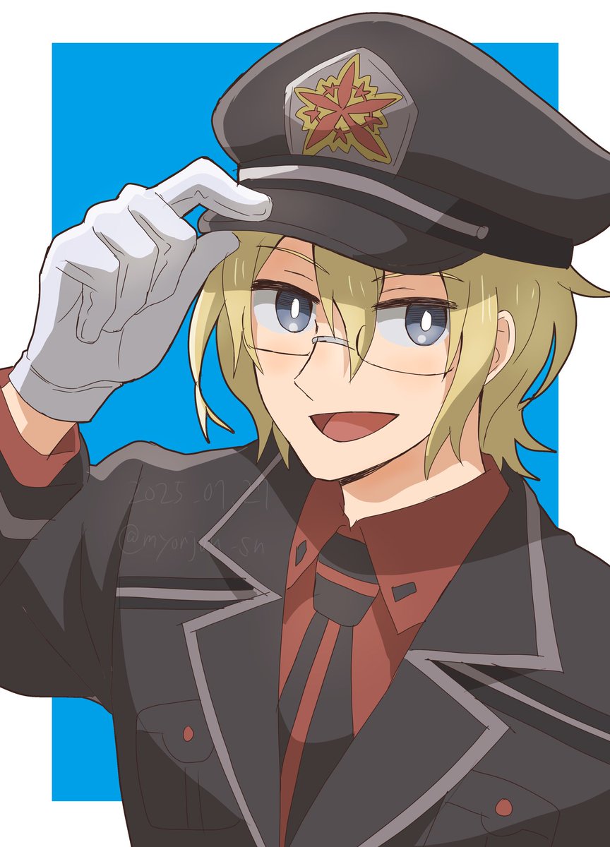 捏造警察帽アベルト👮‍♂️
 #ＳＮ版60分お絵描き一本勝負
<a href="/SN60min/">サモンナイト深夜のお絵描き60分一本勝負</a> 
+10minすみません〜💦