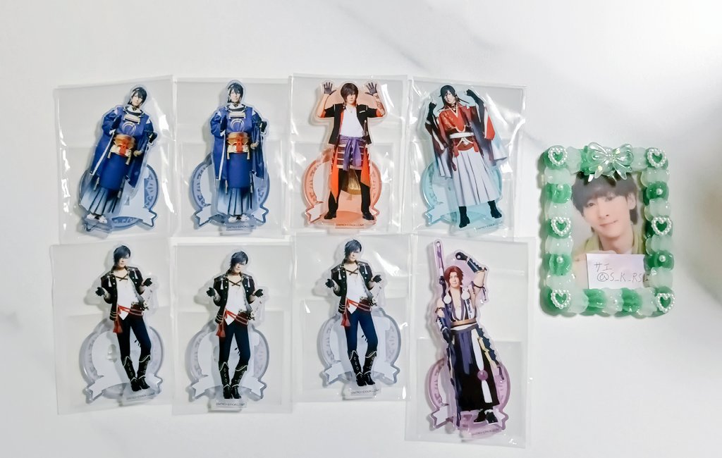 S_K_RS12's tweet image. 【交換】刀ミュ ミュージカル刀剣乱舞 十周年祝賀祭 目出度歌誉花舞 アクスタ アクリルスタンド グッズ
譲 ☆大倶利伽羅 ☆三日月☆和泉守 ◎明石 蜻蛉切
求 御手杵
郵送のみ
☆は無印同数含むお取引のみ
◎は無印含むお取引
お気軽にお声掛け下さい