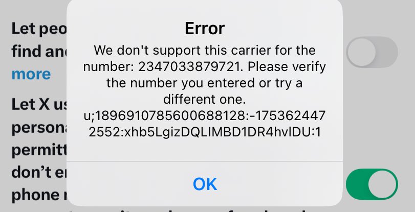 Web3_CryptoGen's tweet image. Who else experienced this while trying to add their phone number to the X account and please how do you fix it?
I only have this phone number tho