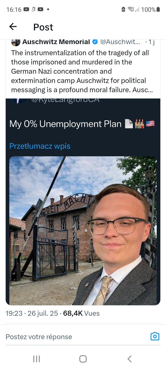 GuimonnetCh's tweet image. A vomir. 
Soutien
pełne wsparcie
 @AuschwitzMuseum