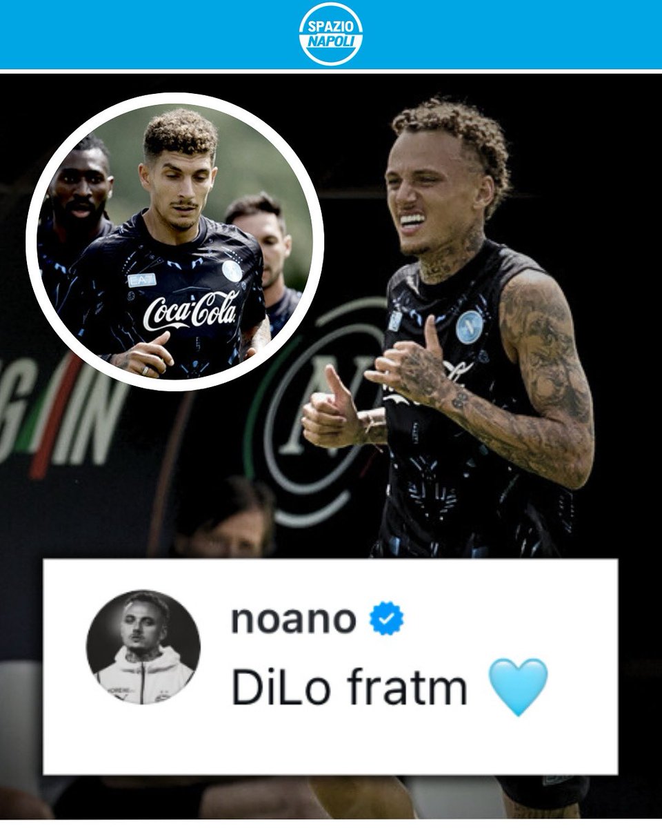 Spazio_Napoli's tweet image. Noa Lang è una delle ultime new entry nello spogliatoio azzurro, ma sembra aver preso già diverse lezioni di napoletano 👀
"DiLo fratm": questa la dedica del numero 70 azzurro a Di Lorenzo 🔥
#SSCNapoli #SpazioNapoli