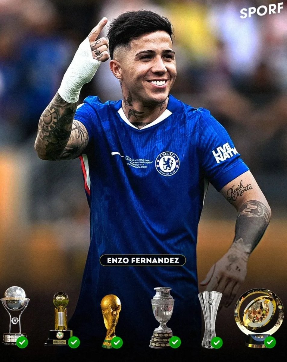 londonbluevoice's tweet image. Enzo Fernández has completed South American football at just 23 🔥

🏆 Copa Libertadores
🏆 Recopa Sudamericana
🏆 World Cup
🏆 Copa América
🏆 Europa League
🏆 Finalissima

And he’s just getting started at Chelsea 💙 #CFC #EnzoFernandez #BallersOnly