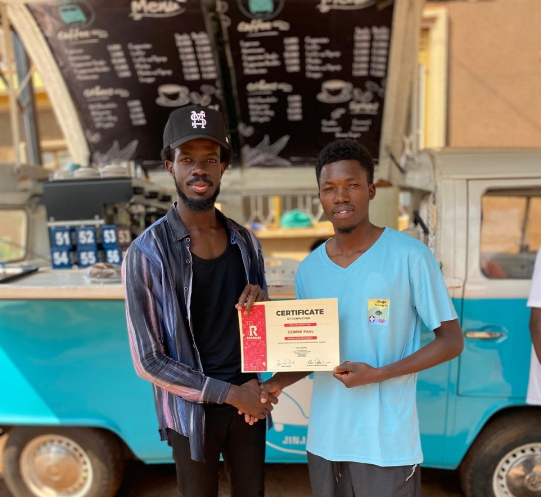 Jinja Scouts (Uganda) (@jinjascouts) on Twitter photo Congratulations to our new volunteer Zimbe paul for taking up a barista course to add to his personal skills.
Guese what! next camp , we have a barista on site. don't miss out.
#readyforlife #worldscouting #Jinjascouts. Congratulations to our new volunteer Zimbe paul for taking up a barista course to add to his personal skills.
Guese what! next camp , we have a barista on site. don't miss out.
#readyforlife #worldscouting #Jinjascouts.