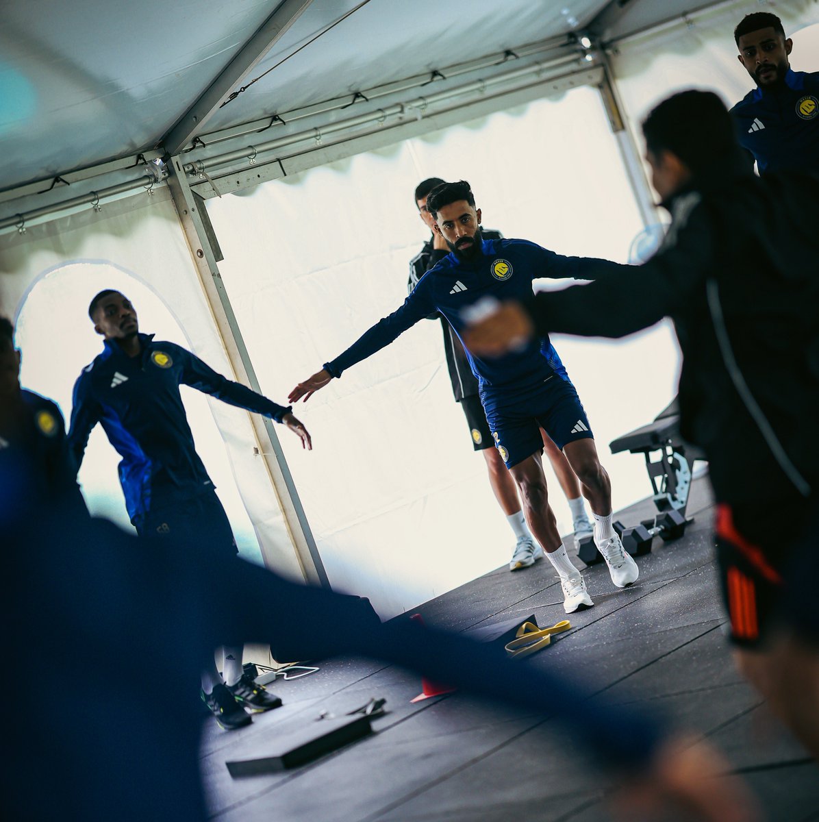 يستمـر العمـل .. في الصالة المغلقة 🔋
#النصر_في_النمسا 🇦🇹