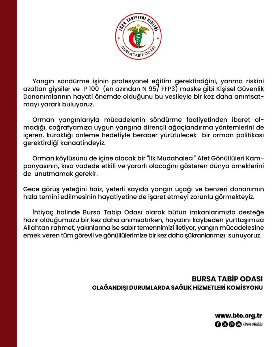 BURSA TABİP ODASI

OLAĞANDIŞI DURUMLARDA SAĞLIK HİZMETLERİ KOMİSYONU