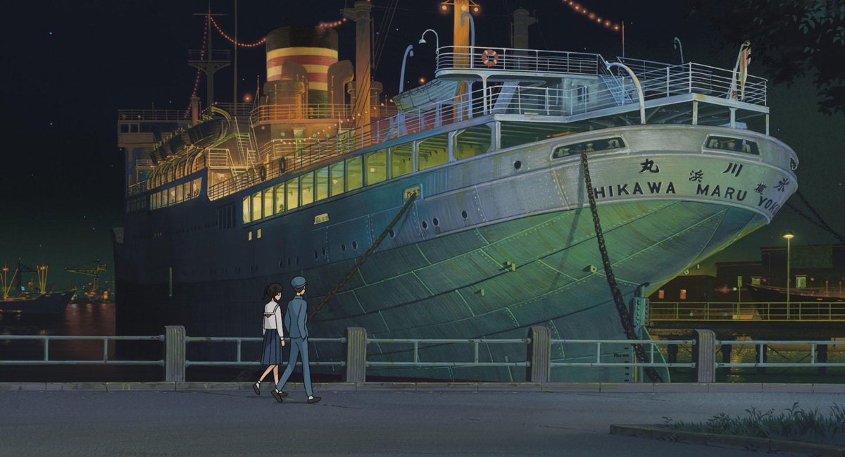 ghibli_world's tweet photo. 『コクリコ坂から』の舞台は横浜です。ジブリ作品としては珍しくモデル地が公言されていて、横浜市ともタイアップをして様々なPR活動が行なわれました。
そのため「港の見える丘公園」には映画にも登場した国際信号旗や、『コクリコ坂から』の記念パネルが設置されています。
https://t.co/SDjeccVhYP https://t.co/3IjVE4DFD2