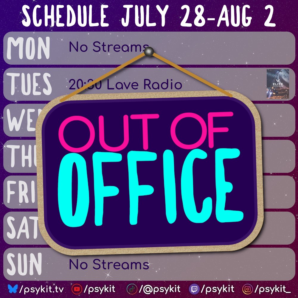 HEY LOOK I'M OFF OKAY BYE

(I'll be on Lave on Tues but no streams this week.)