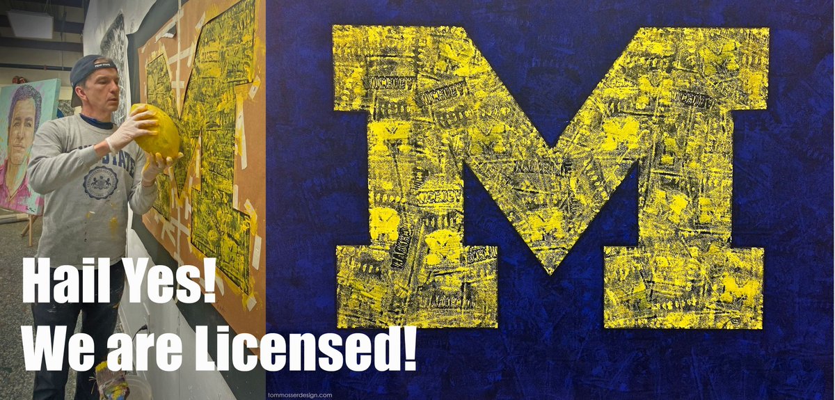 Tom Mosser Design (@tommosser) on Twitter photo Hail yeah!
We’ve got official licensing approval from <a href="/UMich/">University of Michigan</a> to sell posters & prints of my Sports Ball Impressionism logo paintings.
As a proud <a href="/PennState/">Penn State News</a> alum, it’s an honor to share this work with fellow Big Ten fans.
Printed locally by PGH Print Ship.
#GoBlue Hail yeah!
We’ve got official licensing approval from <a href="/UMich/">University of Michigan</a> to sell posters & prints of my Sports Ball Impressionism logo paintings.
As a proud <a href="/PennState/">Penn State News</a> alum, it’s an honor to share this work with fellow Big Ten fans.
Printed locally by PGH Print Ship.
#GoBlue