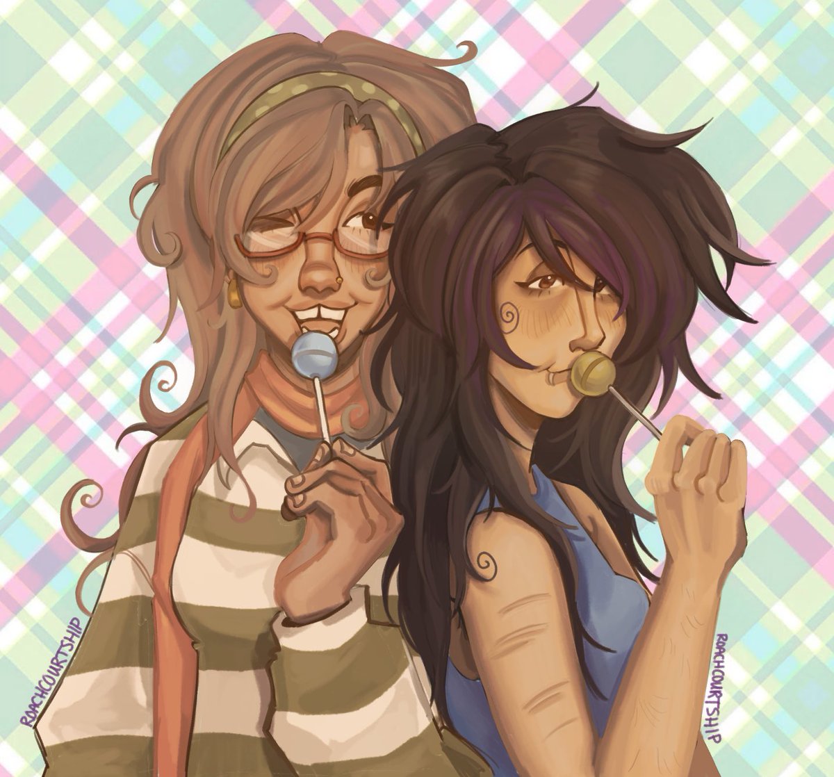 roachcourtship's tweet image. art style experiments w/ new ocs ^_^ #oc #ocart
