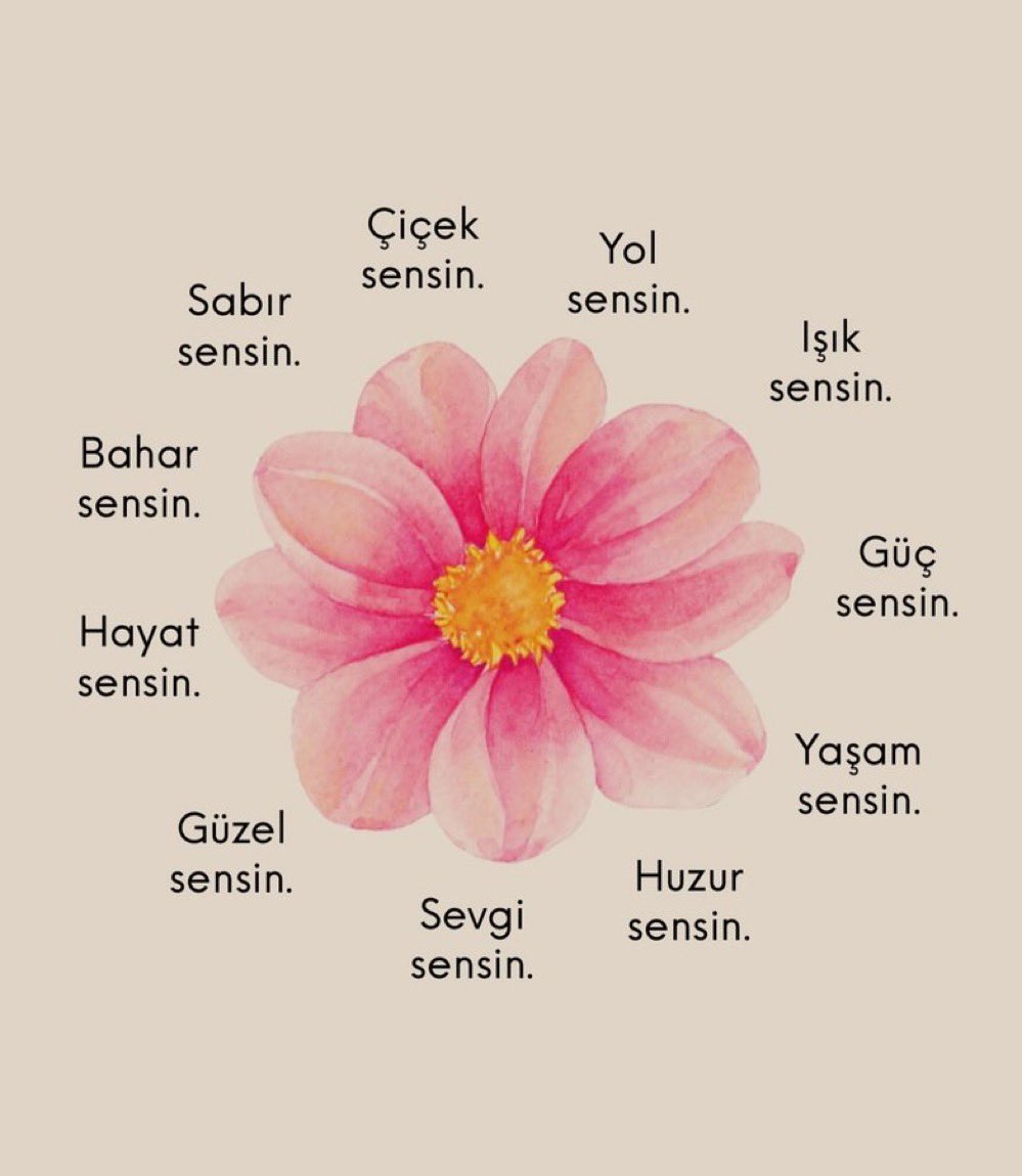 Her şey sensin. Her şey sana. Kendini omuzlarından öp. İyi ki varsın.