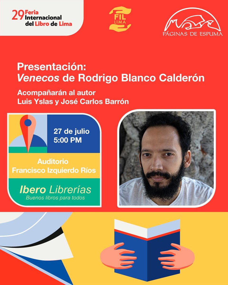 atajoslargos's tweet image. #Lima HOY. 27 de julio a las 5 pm, presentación de “Venecos”, en la @FILLima2025 junto a @luisyslas
¡Allá nos vemos! ✈️🇻🇪🇵🇪
@paginasdeespuma