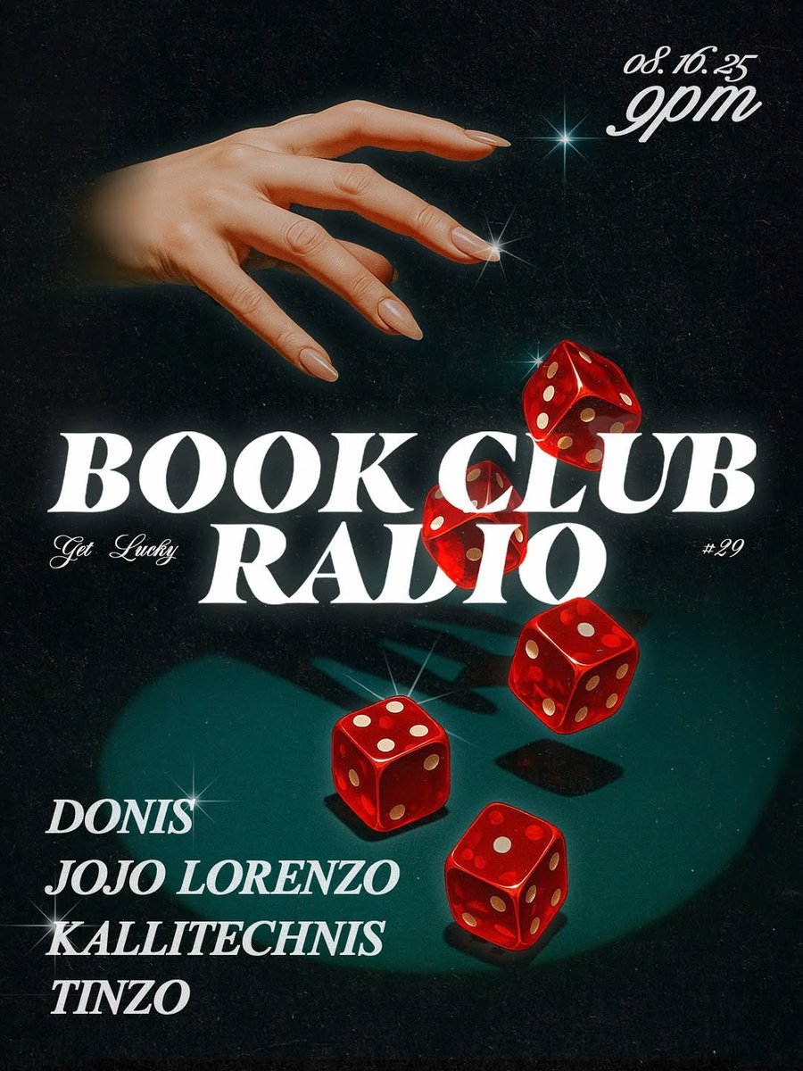from djing in my living room to playing book club radio in brooklyn august 16th :)