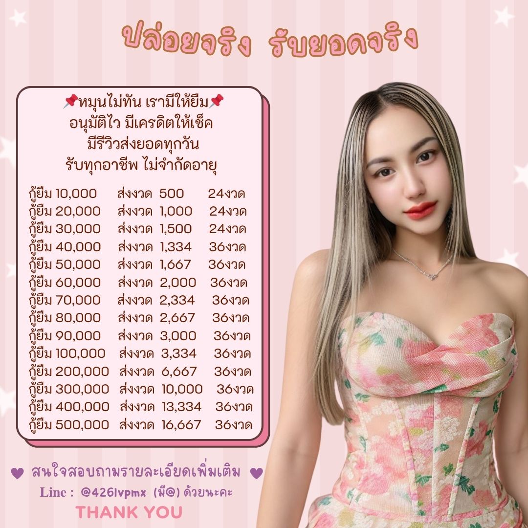 Mii_ger2334's tweet photo. 📌หมุนไม่ทัน เรามีให้��ืม📌
➡️ รายเดือนผ่อนสูงสุด36งวด
➡️ อนุมัติไวปล่อยจริงรับยอดจริง
➡️ มีเครดิตให้เช็ค มีรีวิวส่งยอดทุกวัน
➡️รับทุกอาชีพ ไม่จำกัดอายุ 
 สนใจทักบ้านเขียว @426lvpmx (มี@)
#กู้เงินนักศึกษา #เงินกู้ออนไลน์ #เงินกู้ #ปล่อยกู้ #ปล่อยกู้รายเดือน #กู้เงินด่วน #ฟีดดดシ https://t.co/koM1qwhfsY