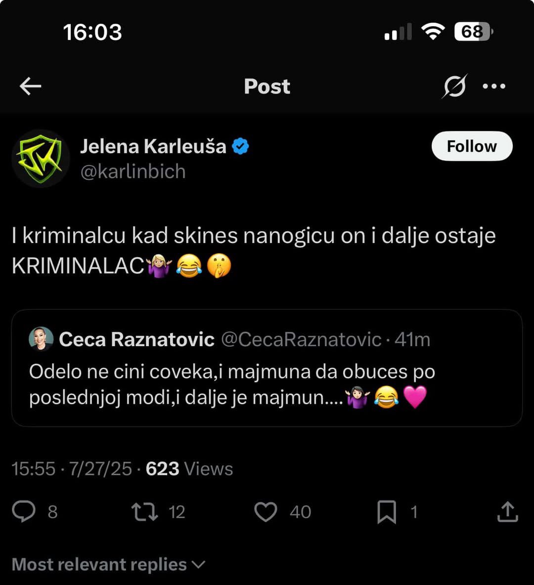 asepsoll's tweet image. Meni je najzanimljivije da njih dve sada kada uzmu telefon izlazi im obaveštenje KARLEUŠA/CECA VAS JE TAGOVALA i td