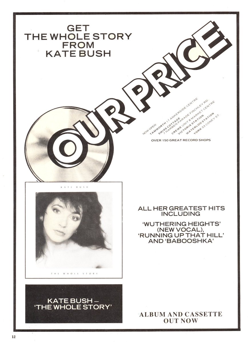 johncox2112's tweet image. #KateBush - Wuthering Heights (New Vocal)
youtu.be/4GbSc5MBC40?si…
Kate on The Whole Story ..
I thought it was such a crap idea, and I said, “No, no way”. He came back with all this research he’d done & just completely won me over. It ended up being my biggest-selling record