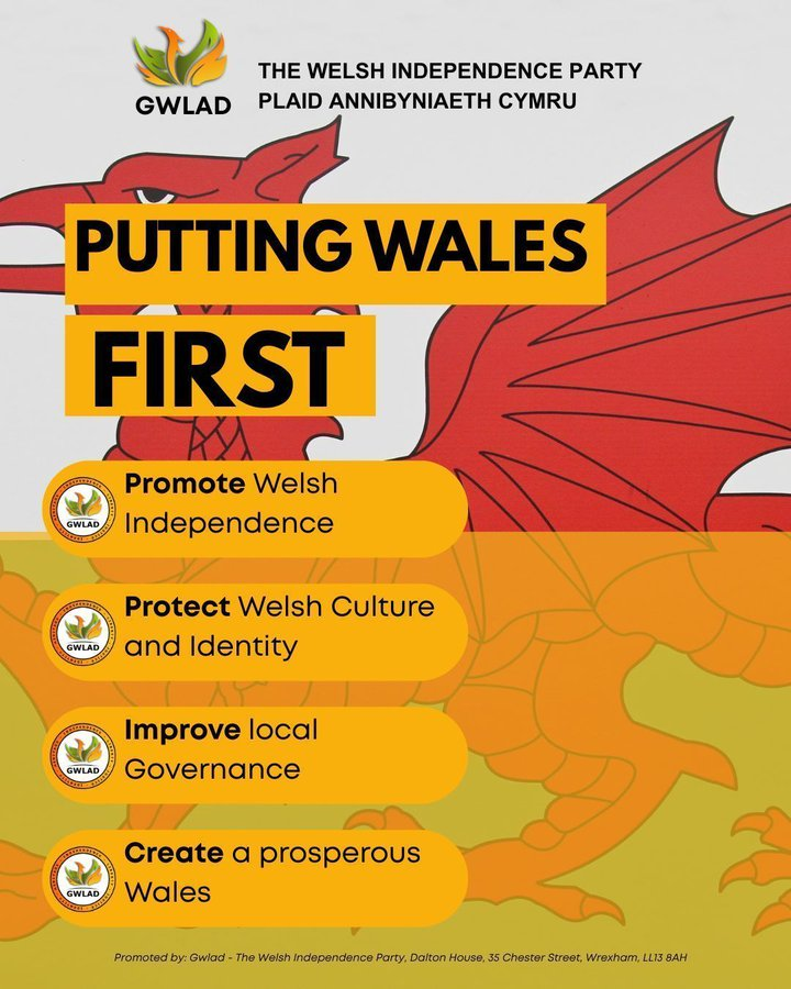 Are you passionate about Wales’s future? Do you believe in a strong, independent Wales that can shape its own destiny?

✔️ Gwlad champions Wales’ right to self-governance and sovereignty, ensuring decisions are made by Welsh people for Wales.

✔️ Gwlad supports policies that