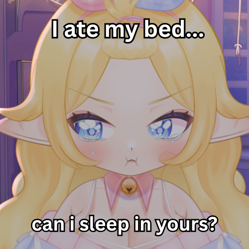 Gremlili's tweet image. Can i sleepy in your bed with u?.... (｡•́   ̫ •̀｡)