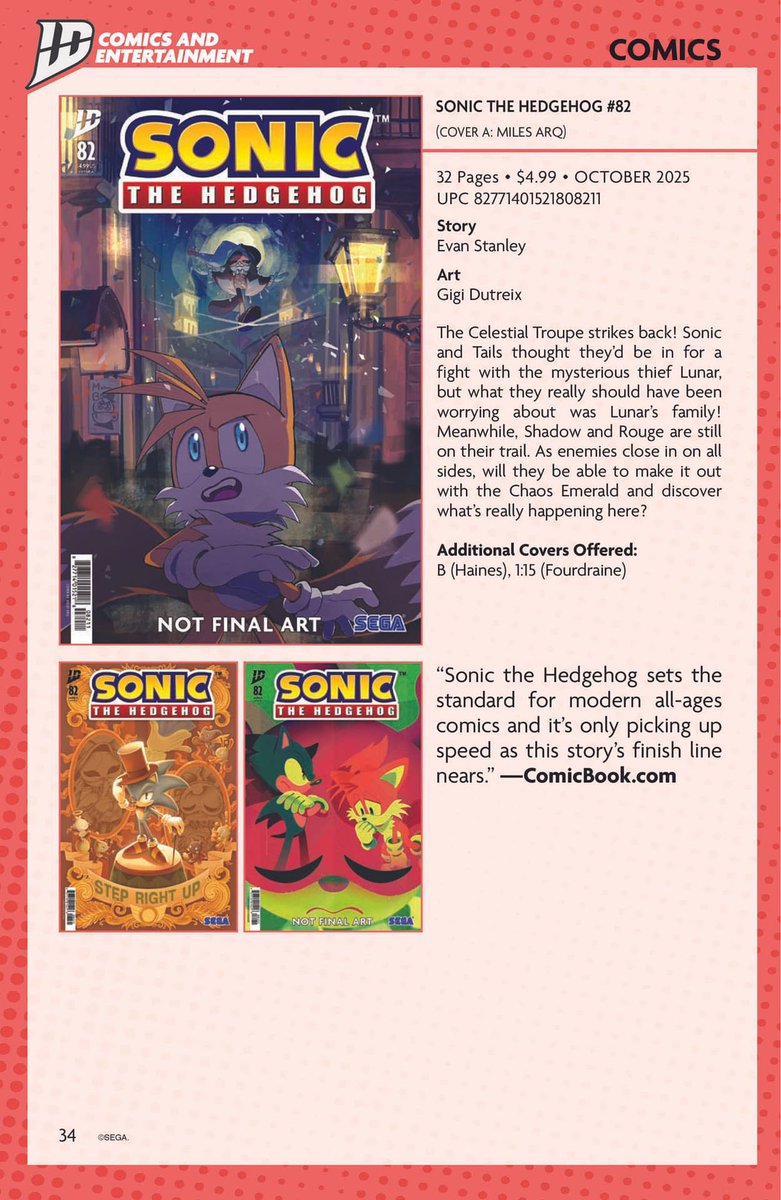 IDWSonicNews | Covering DC x Sonic! (@idwsonicnews) on Twitter photo The solicitations for Sonic the Hedgehog #82 dropped from <a href="/IDWPublishing/">IDW Publishing</a> & <a href="/bleedingcool/">Bleeding Cool</a>. Estimated to release in October.
Cover A: <a href="/ARQ004SP/">arq</a>
Cover B: <a href="/Ls1389/">⚡Natalie Haines🌟Lightningstar1389⚡ @ TROTCON</a>
Cover RI: <a href="/Loopyyylupe/">Nathalie F</a>
#IDWSonic The solicitations for Sonic the Hedgehog #82 dropped from <a href="/IDWPublishing/">IDW Publishing</a> & <a href="/bleedingcool/">Bleeding Cool</a>. Estimated to release in October.
Cover A: <a href="/ARQ004SP/">arq</a>
Cover B: <a href="/Ls1389/">⚡Natalie Haines🌟Lightningstar1389⚡ @ TROTCON</a>
Cover RI: <a href="/Loopyyylupe/">Nathalie F</a>
#IDWSonic