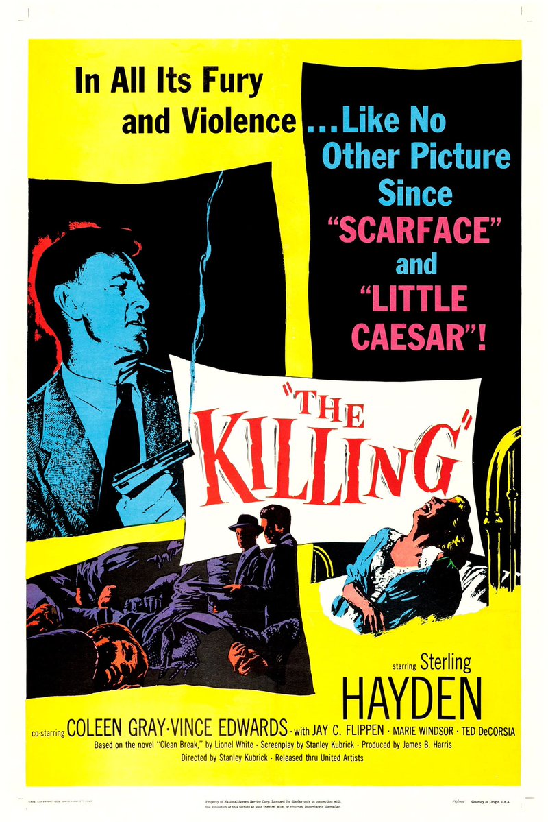 CoyHallBooks's tweet image. The Killing (1956). Jim Thompson script + Stanley Kubrick direction. Can’t beat that. Watched this wonderful heist story last night in honor of Kubrick’s birthday.
