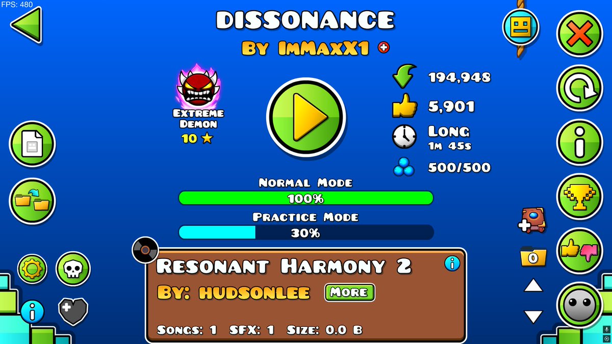 JaydeeteeGD's tweet image. NEW HARDEST AND FIRST UK VICTOR!! DISSONANCE 100% in 7,403 attempts, i cannot believe i only got one last wave death, so happy to have this done, this completion was sponsored by @Bulbazorio GG