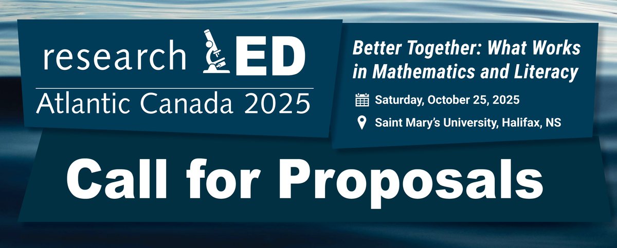 Last Call for Submissions - for researchED Atlantic Canada (Sat Oct 25/25) is  August 5/25. Our Theme is "Better Together: What Works in Mathematics and Literacy."  Submit your proposal to help us fill-out the #rEDATCan25 program. docs.google.com/forms/d/e/1FAI…