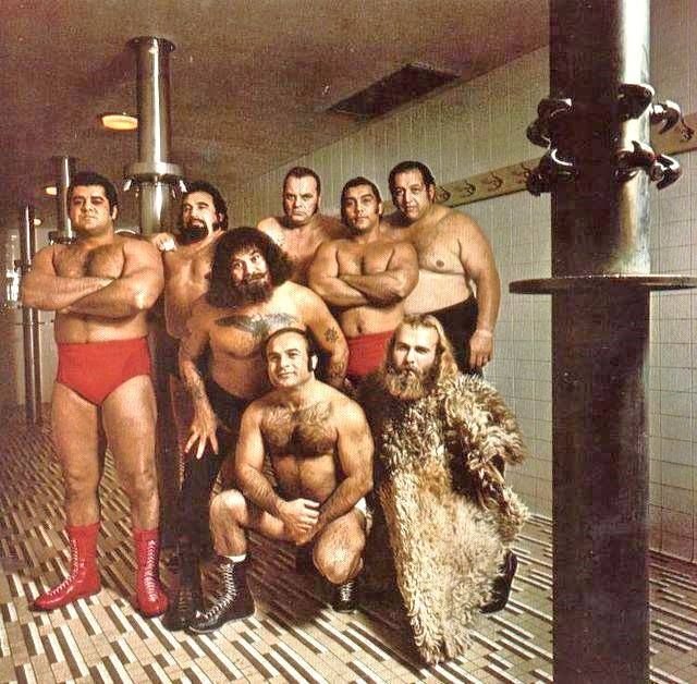 cory_m_santos's tweet image. Some of the stars of the WWWF, c. 1972: Pedro Morales, Joe Turco, Stan Stasiak, Manny Soto, Gorilla Monsoon, Pancho Valdez, Mike Pappas & Eric The Red
Pancho Valdez (chest tattoo) was none other than Tony Santos' "Bruno SanMartino"
Not pictured: the real Bruno