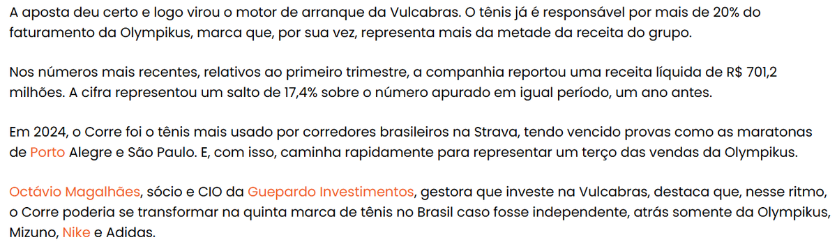 bz_equities's tweet photo. A linha Corre não é apenas um crescimento de receita.. Como ela é da Olympikus, uma marca própria da #VULC, tem um valor extra importante nisso... É diferente caso o mesmo crescimento viesse da Mizuno por exemplo, que é licenciada. Crescer a Olympikus de forma sustentável no longo prazo tem mais impacto na perpetuidade da cia, redução de risco de depender de uma marca licenciada, além de não pagar royalties... Dito isto, crescer a Olympikus também deveria contribuir para o rerating nos múltiplos da Vulcabras
